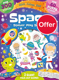 Space: Sticker Play Scenes